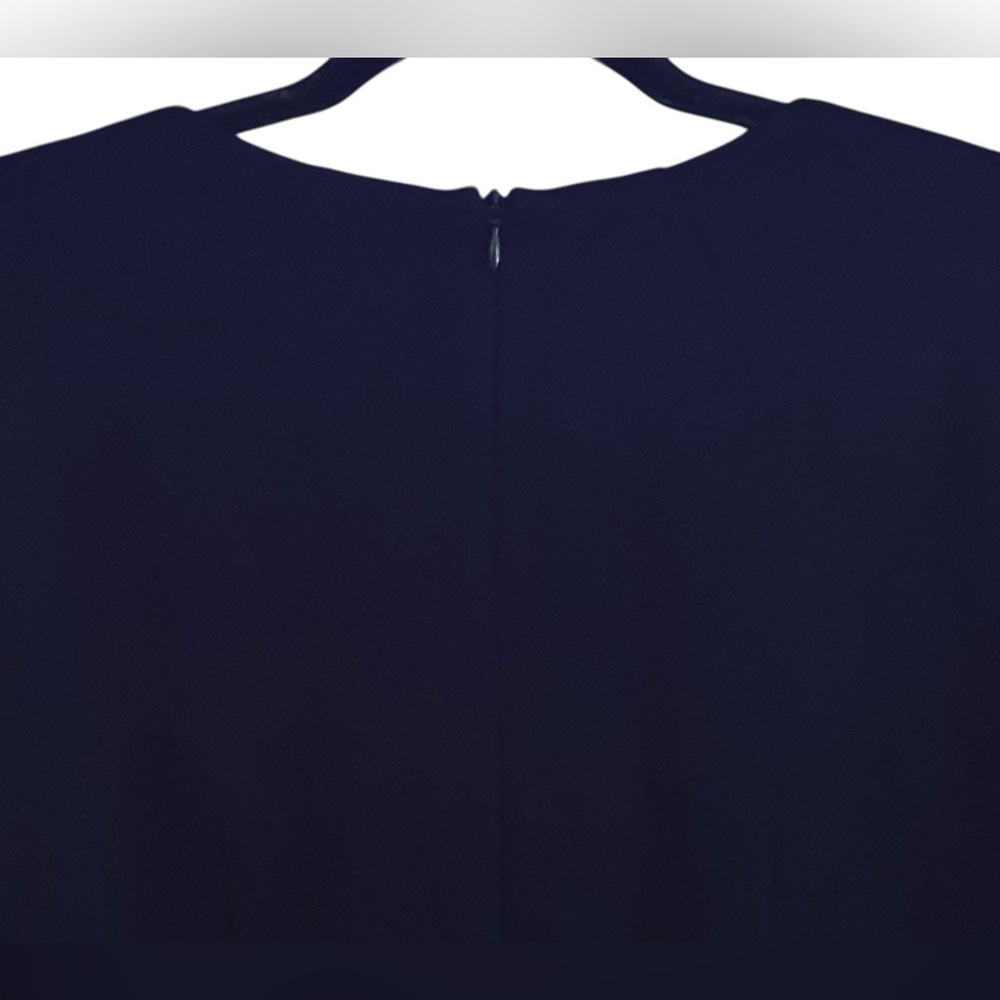 Eliza J Dress Womens 10P Blue Colorblock Fit Flare 3/4 Sleeve Knit Work Office - Picture 6 of 9